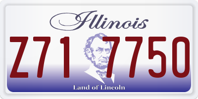 IL license plate Z717750
