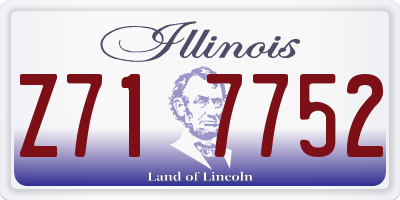 IL license plate Z717752