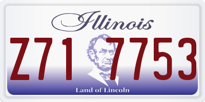 IL license plate Z717753