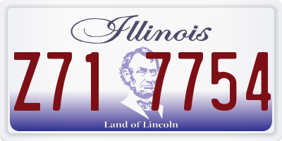 IL license plate Z717754