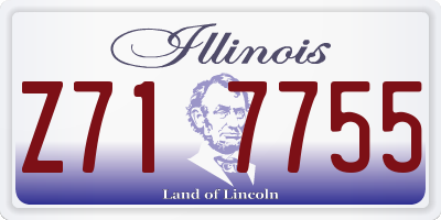 IL license plate Z717755
