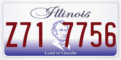 IL license plate Z717756