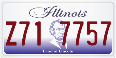 IL license plate Z717757