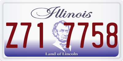IL license plate Z717758