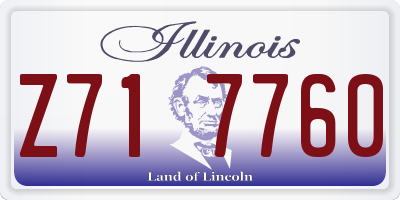 IL license plate Z717760