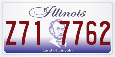 IL license plate Z717762