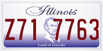 IL license plate Z717763