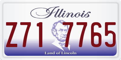 IL license plate Z717765