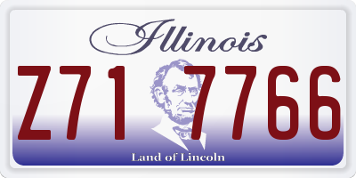 IL license plate Z717766