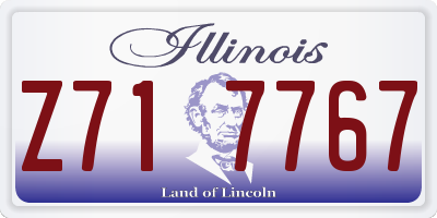 IL license plate Z717767
