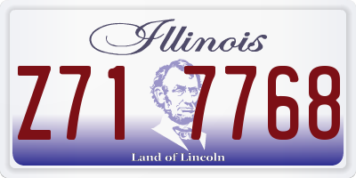 IL license plate Z717768
