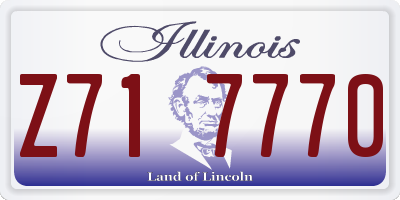 IL license plate Z717770