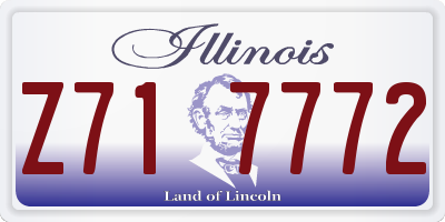 IL license plate Z717772