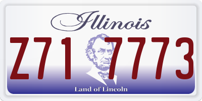 IL license plate Z717773