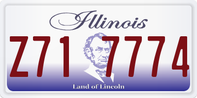 IL license plate Z717774