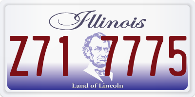 IL license plate Z717775