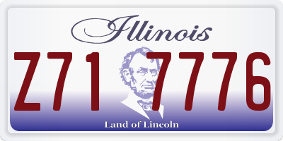 IL license plate Z717776