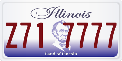 IL license plate Z717777