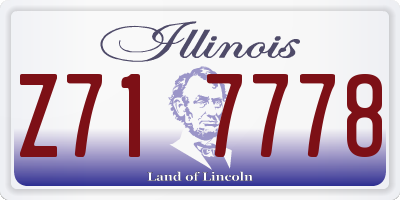 IL license plate Z717778