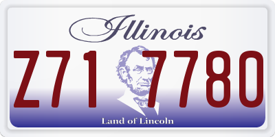 IL license plate Z717780