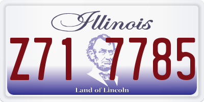 IL license plate Z717785