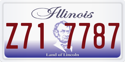 IL license plate Z717787