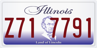 IL license plate Z717791