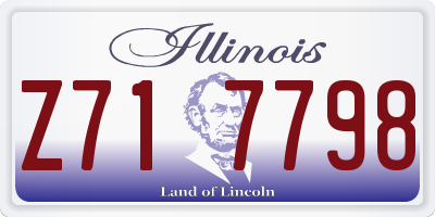 IL license plate Z717798