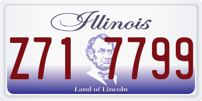 IL license plate Z717799