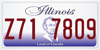 IL license plate Z717809