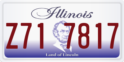 IL license plate Z717817