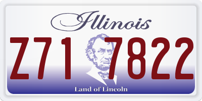 IL license plate Z717822
