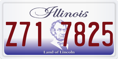 IL license plate Z717825