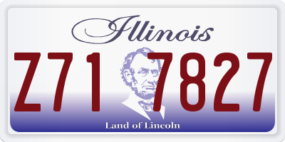 IL license plate Z717827