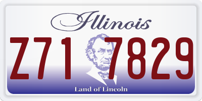 IL license plate Z717829