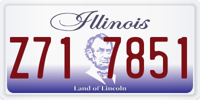 IL license plate Z717851