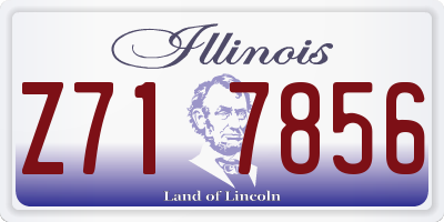 IL license plate Z717856