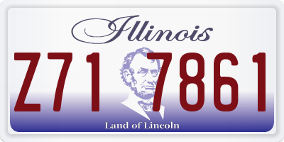IL license plate Z717861