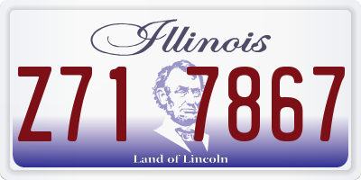 IL license plate Z717867