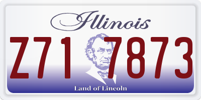 IL license plate Z717873