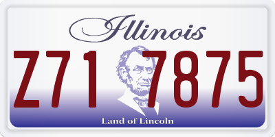 IL license plate Z717875