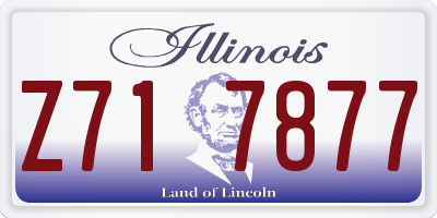 IL license plate Z717877