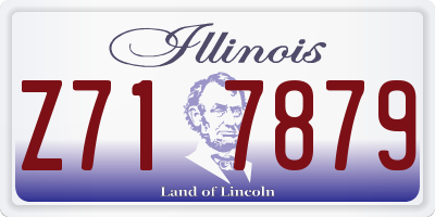 IL license plate Z717879
