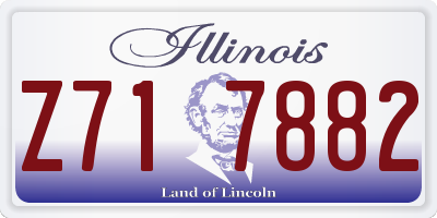IL license plate Z717882