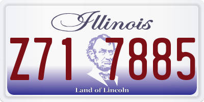 IL license plate Z717885