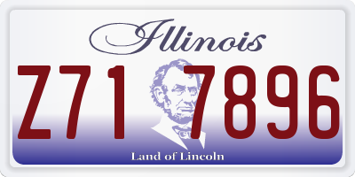 IL license plate Z717896
