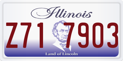 IL license plate Z717903