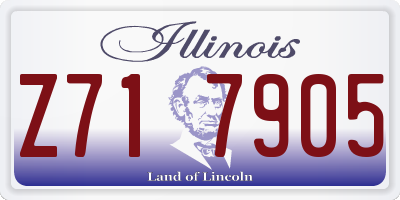 IL license plate Z717905