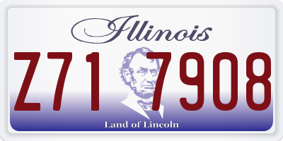 IL license plate Z717908