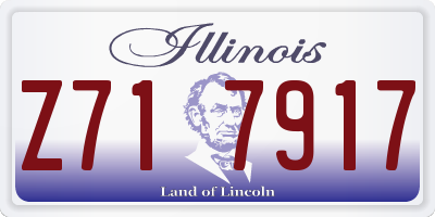 IL license plate Z717917